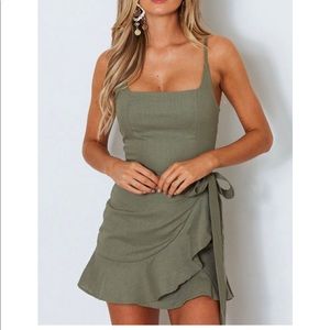 White Fox Boutique Wrap Mini Dress NWT